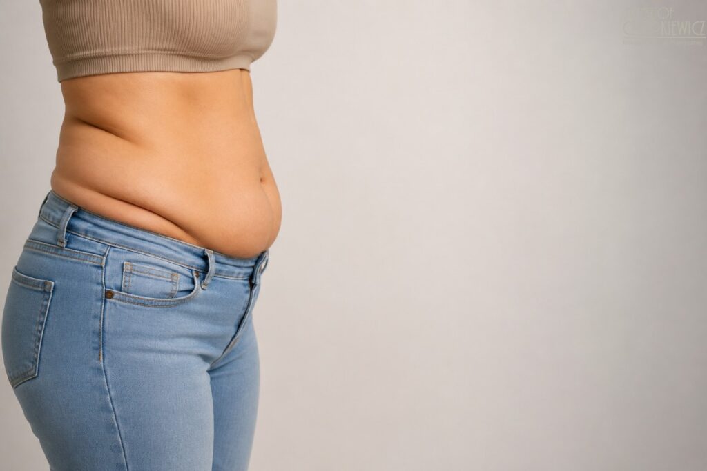 muffin top na biodrach